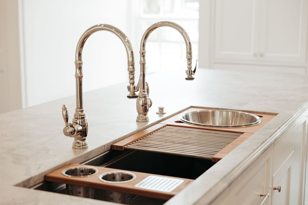 workstation sink in Bethesda kitchen remodel