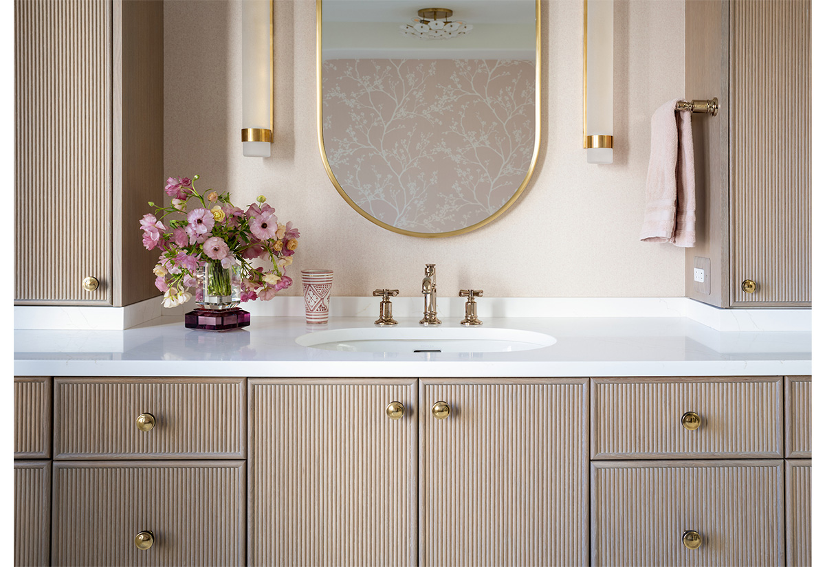 Beautifully renovated bathroom space in the Hurwitz home by Anthony Wilder Design/Build